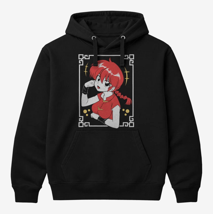 Polerón Canguro Negro de Ranma 1/2