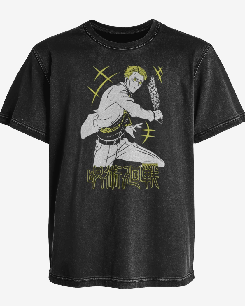 Polera desgastada Negro de Nanamin