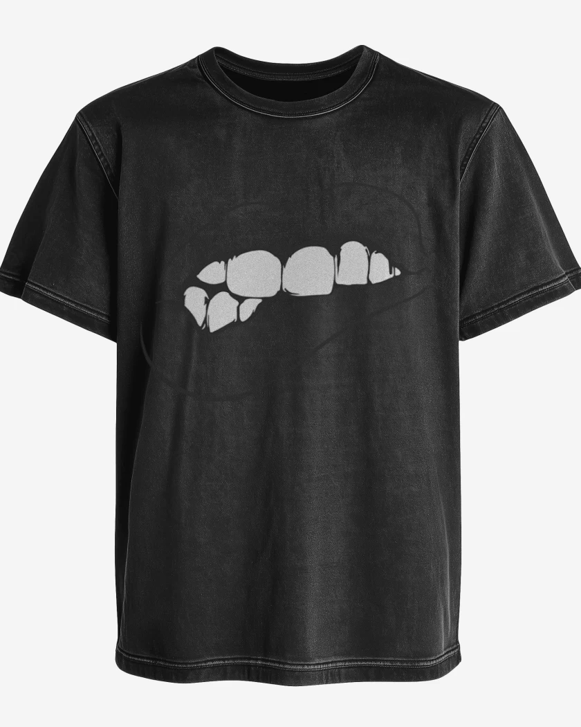 Polera desgastada Negro de Boca
