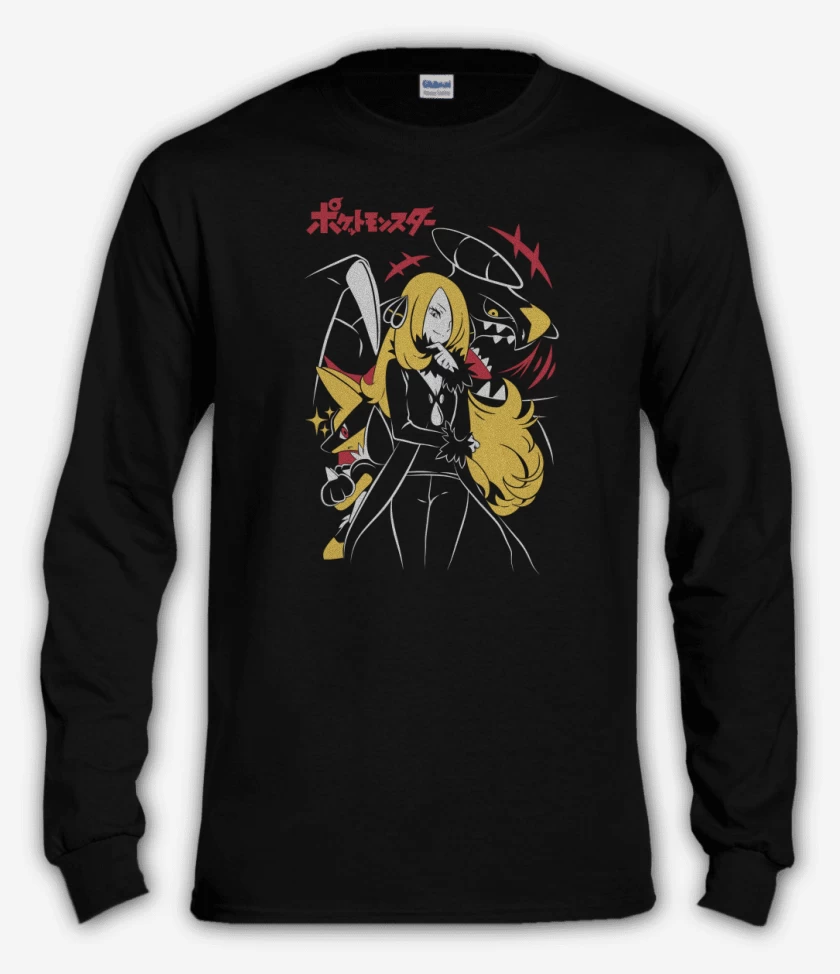 Polera manga larga Negro de Cynthia 