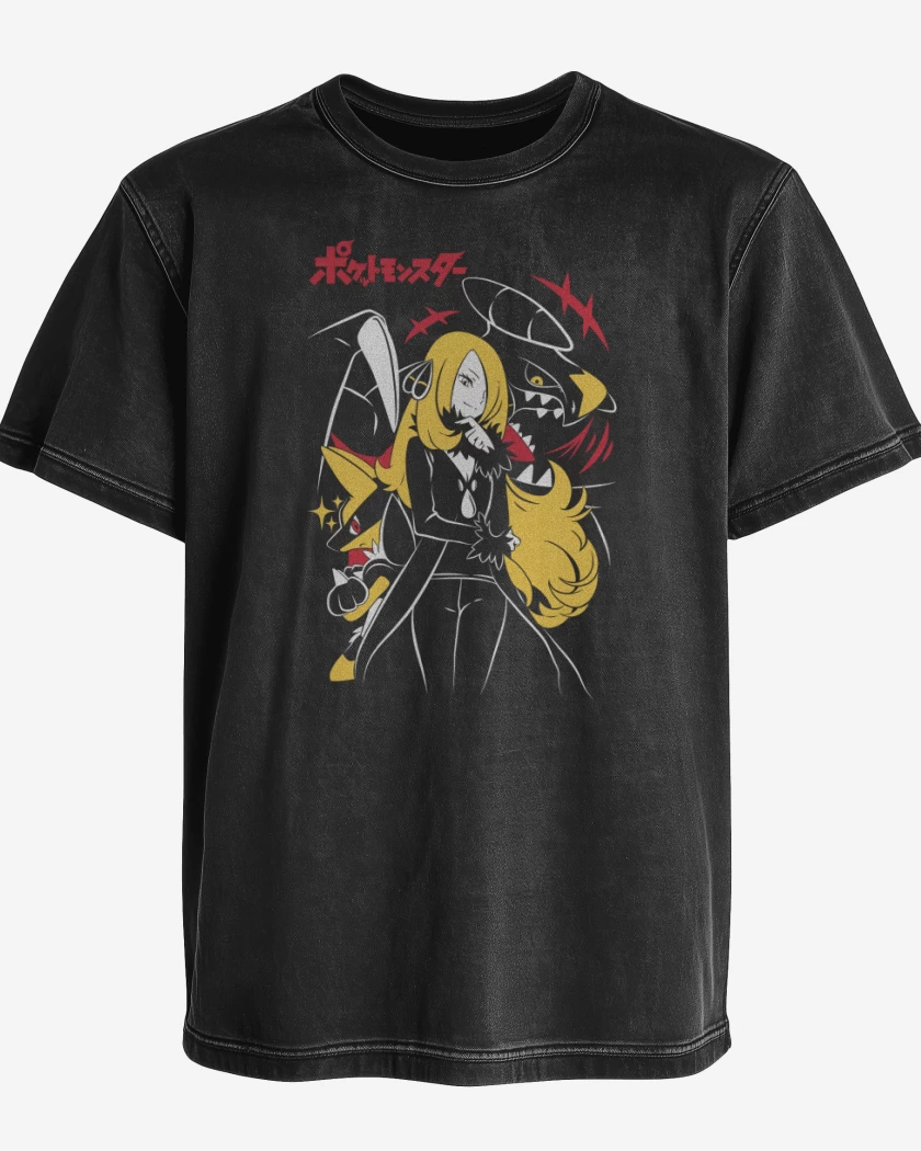 Polera desgastada Negro de Cynthia 