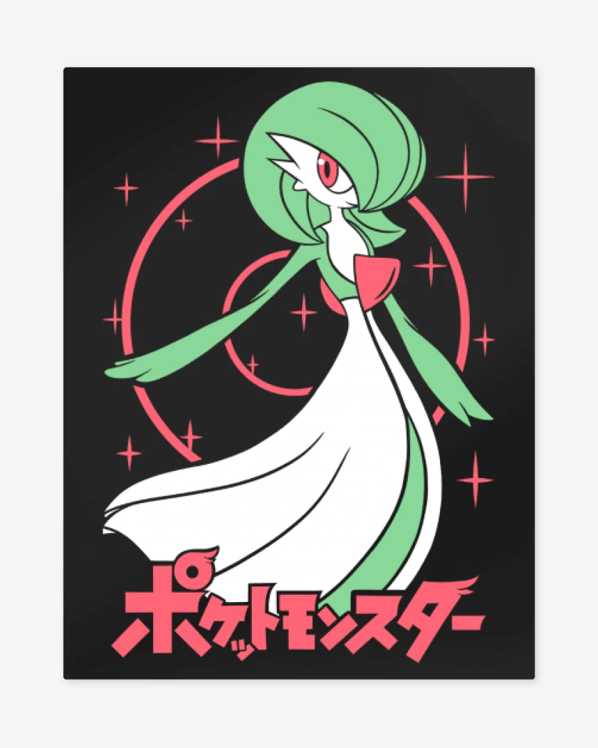 Print metalico Negro de Gardevoir 