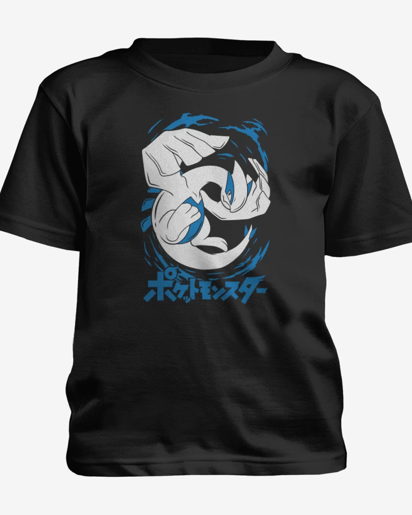 Polera de niño Negro de Lugia Legendario