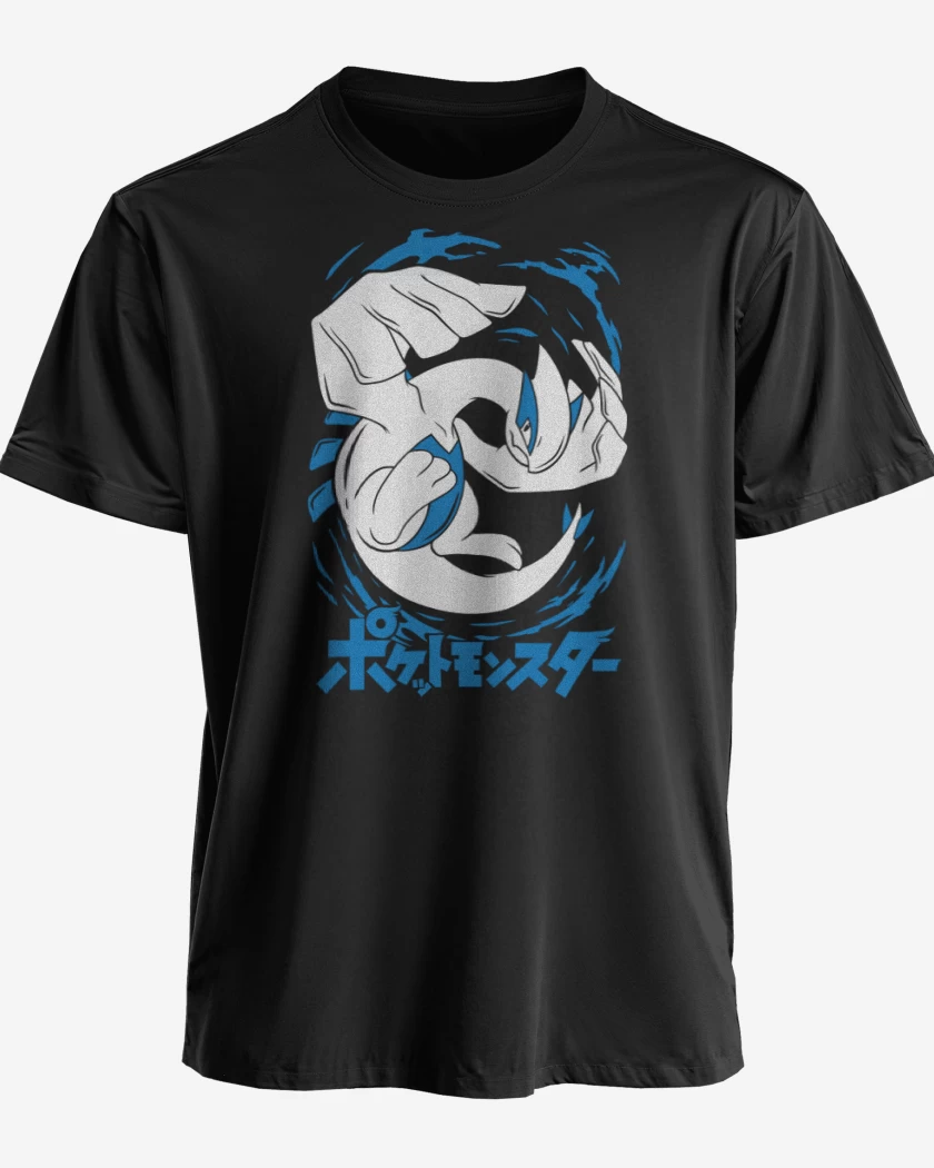 Polera premium Negro de Lugia Legendario