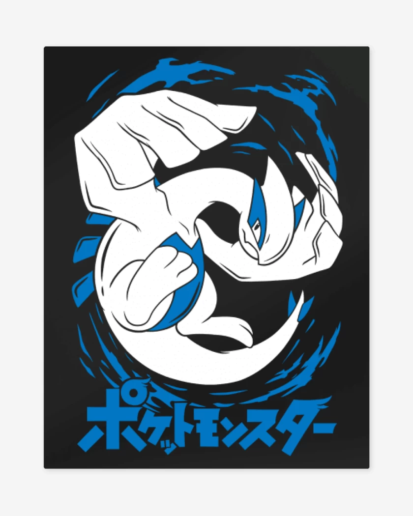 Print metalico Negro de Lugia Legendario