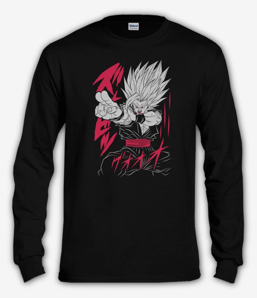 Polera manga larga Negro de Gohan Bestial