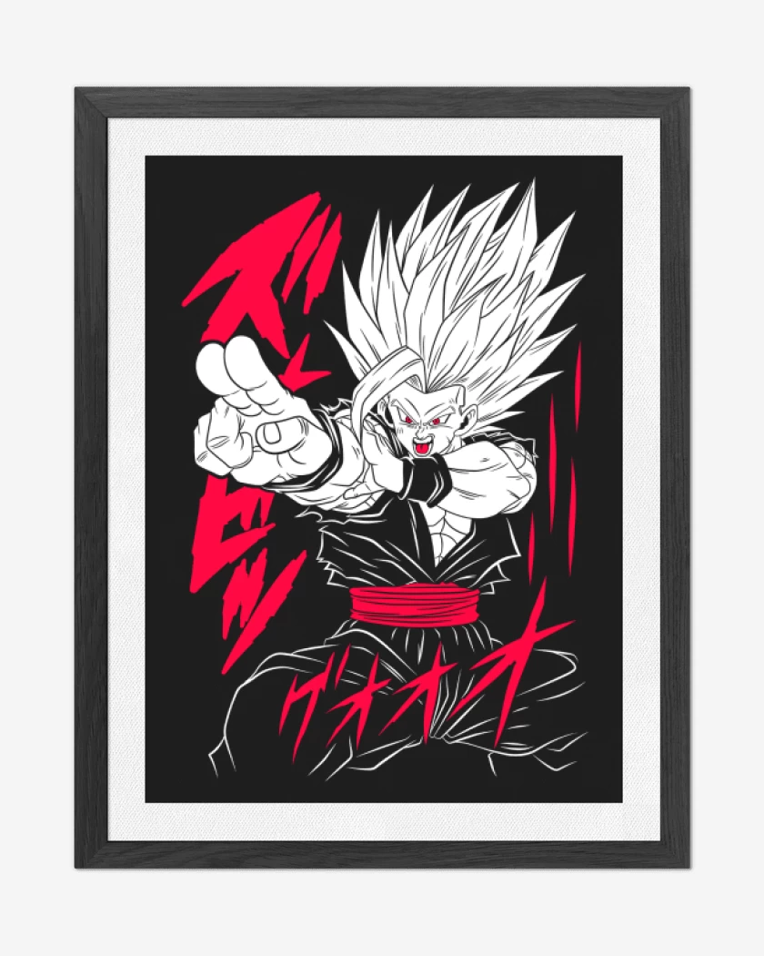 Cuadro decorativo Negro de Gohan Bestial
