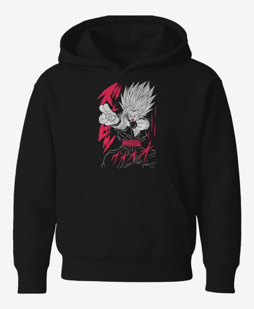 Poleron de niño Negro de Gohan Bestial