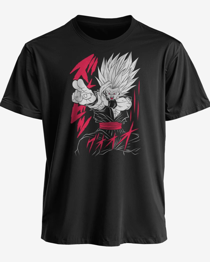 Polera premium Negro de Gohan Bestial