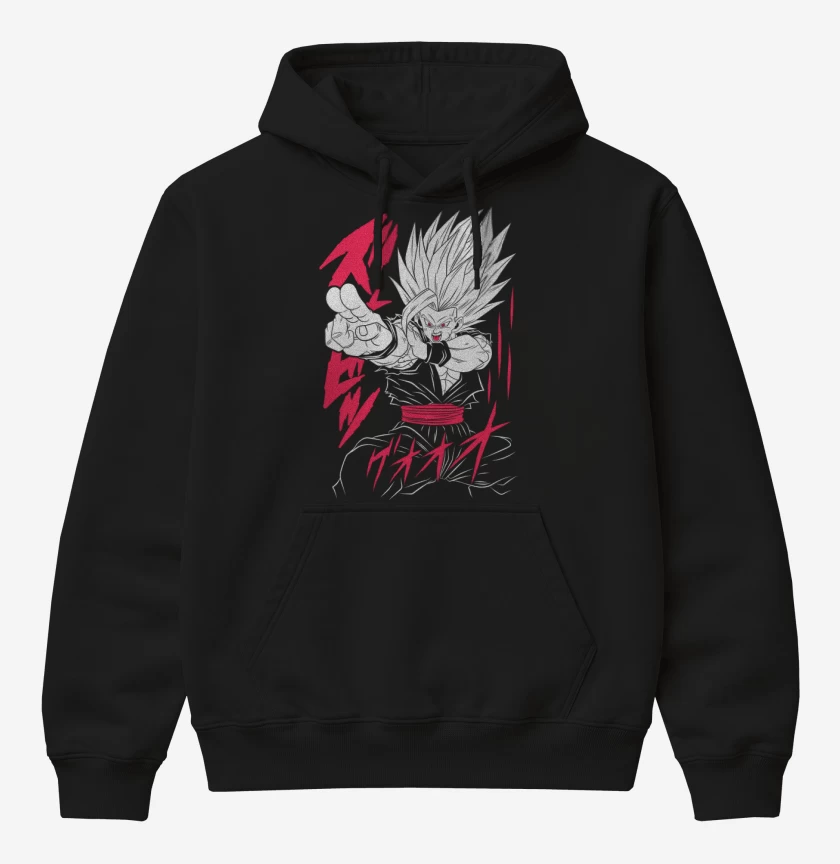 Poleron Canguro básico Gohan Bestial