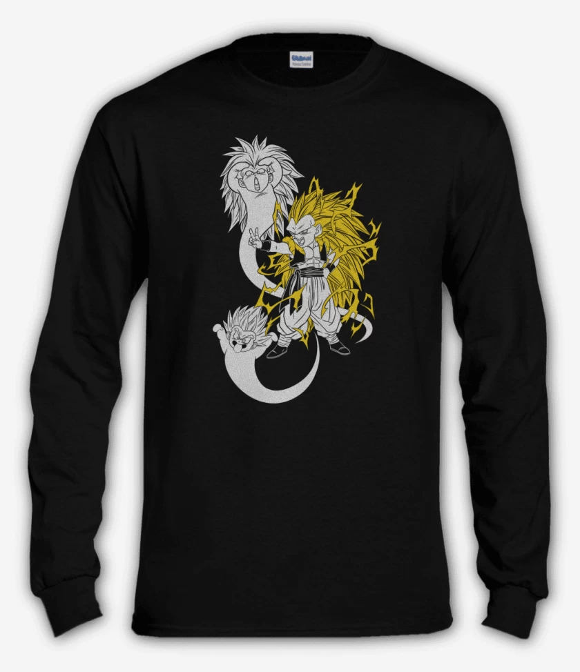 Polera manga larga Negro de Gotenks Fantasmitas