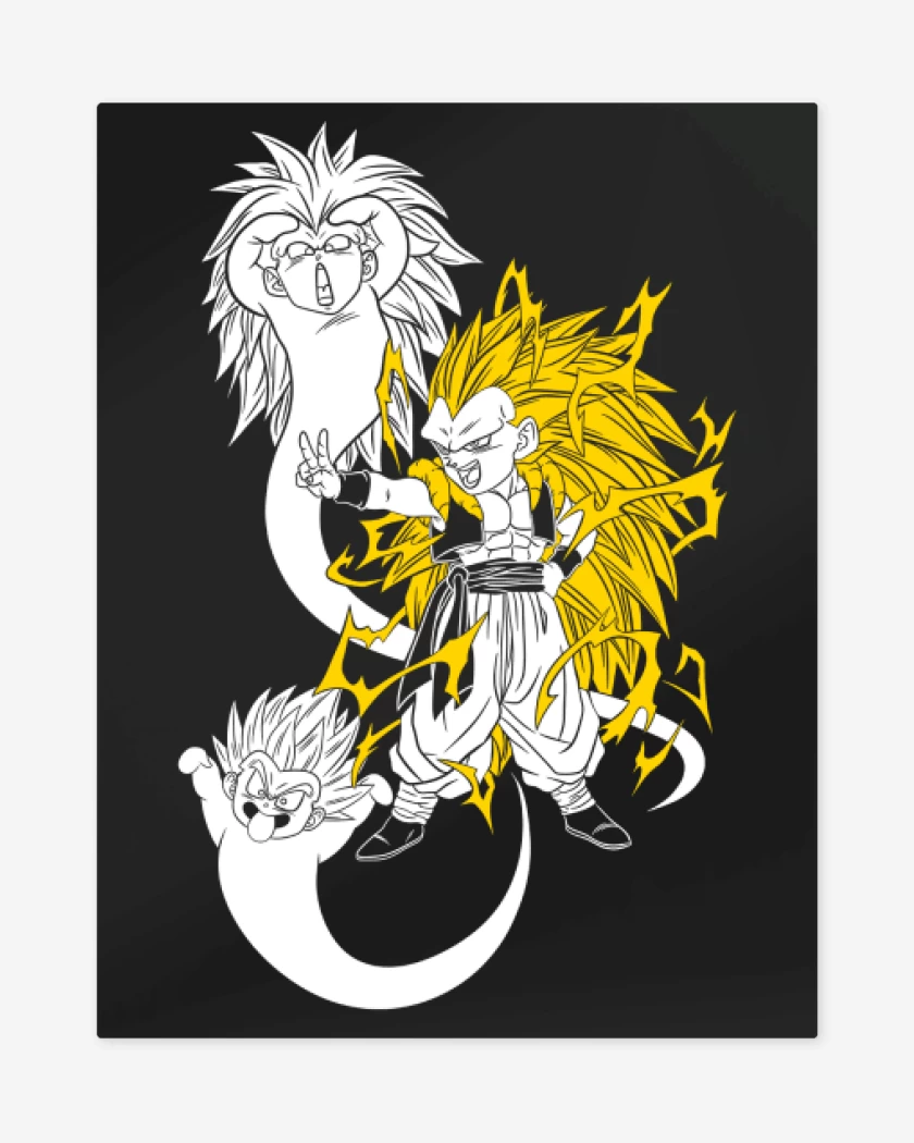 Print metalico Negro de Gotenks Fantasmitas