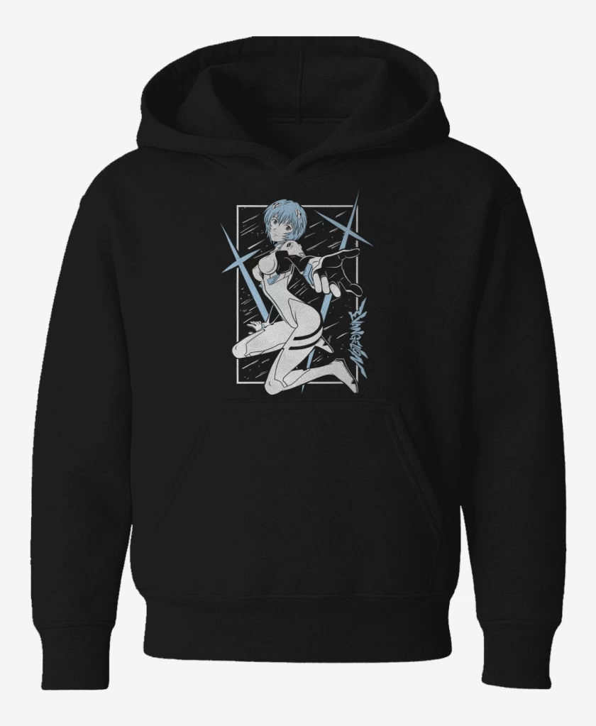Poleron de niño Negro de Neon Genesis Rei