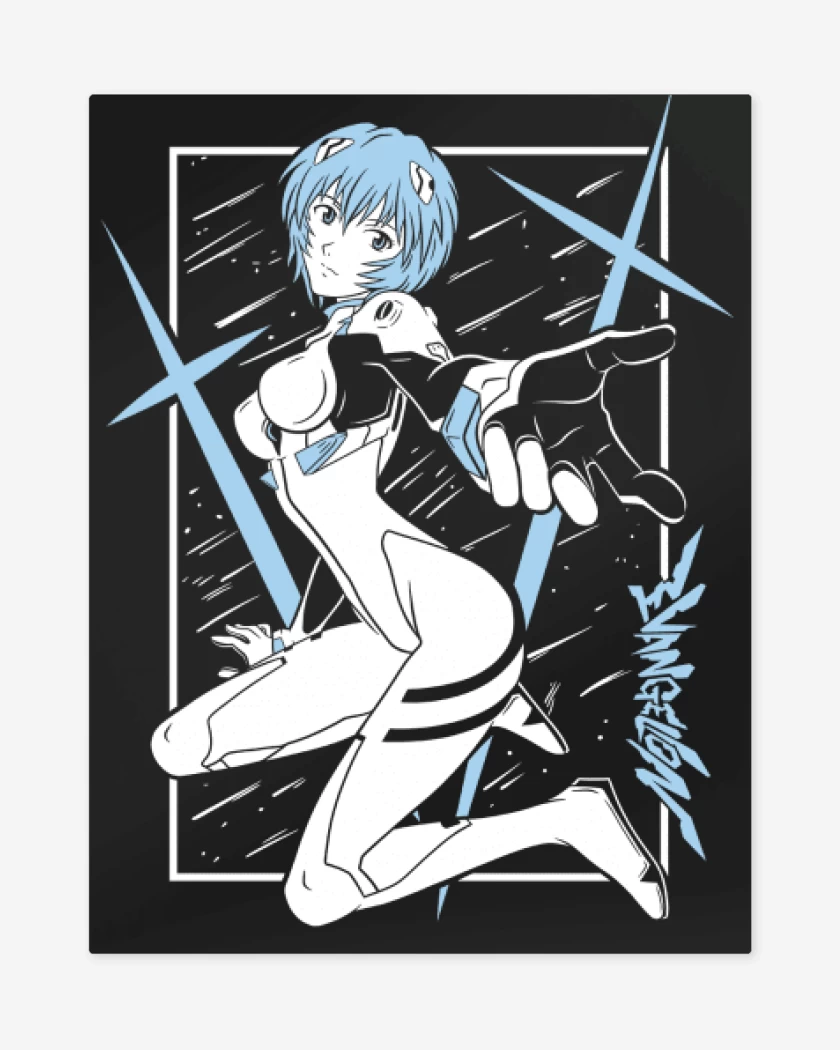 Print metalico Neon Genesis Rei