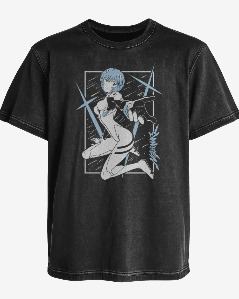 Polera desgastada Neon Genesis Rei