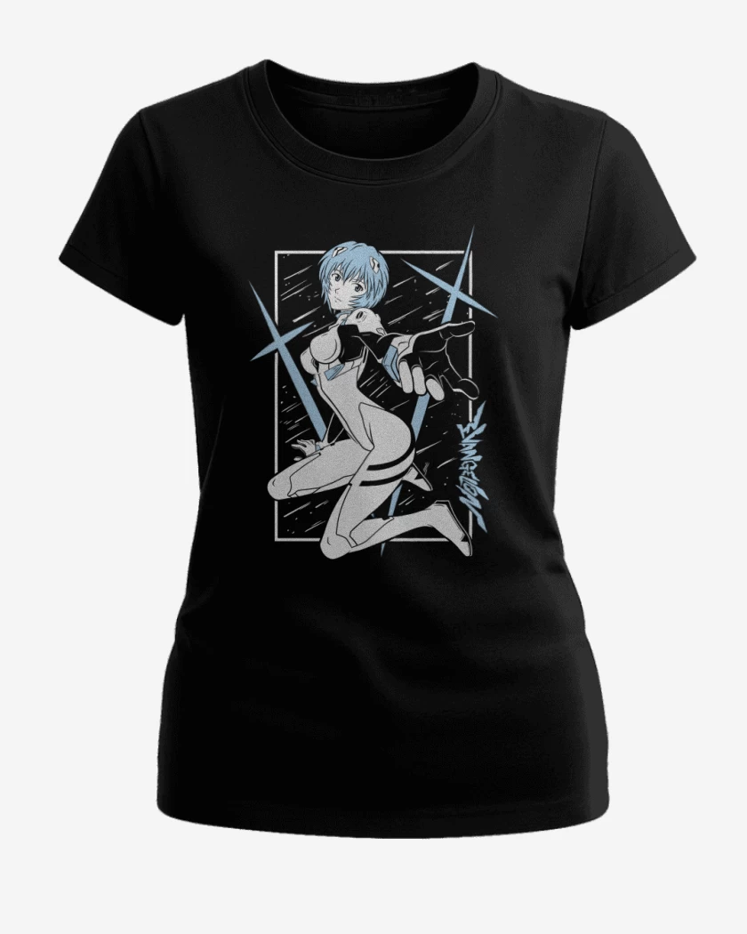 Polera de Mujer Negro de Neon Genesis Rei
