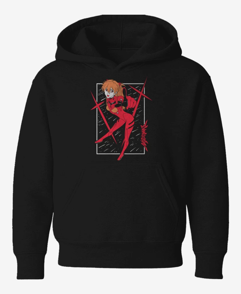 Poleron de niño Negro de Neon Genesis Asuka