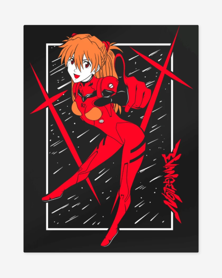 Print metalico Neon Genesis Asuka