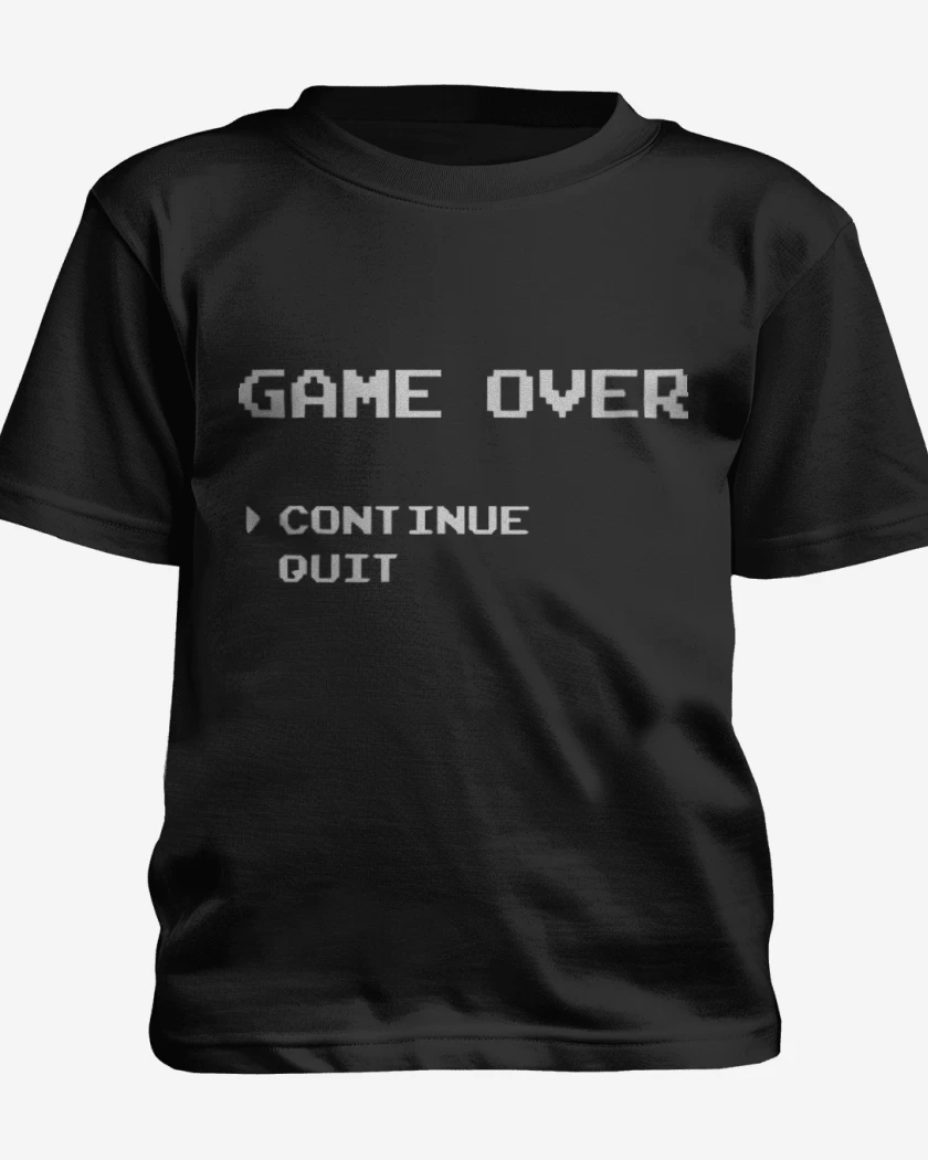 Polera de niño Negro de Game over