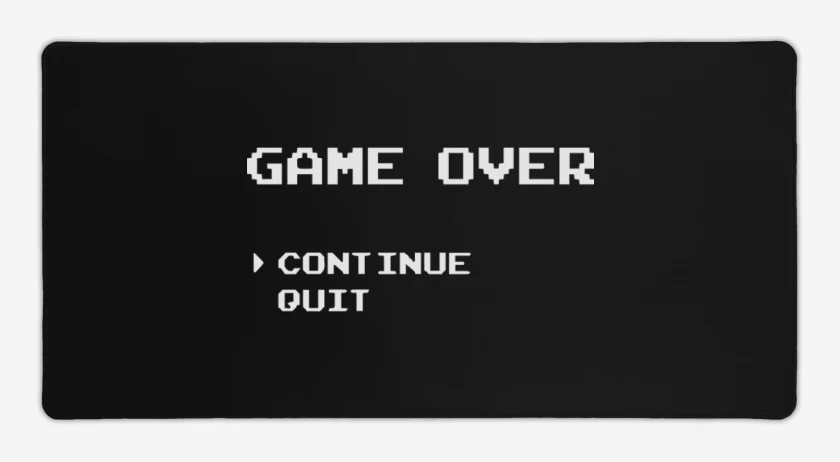 Mouse pad Gamer Negro de Game over