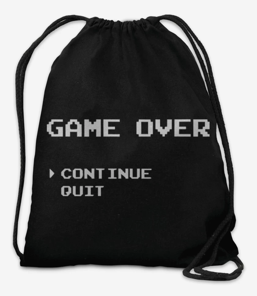 Mochila Negro de Game over