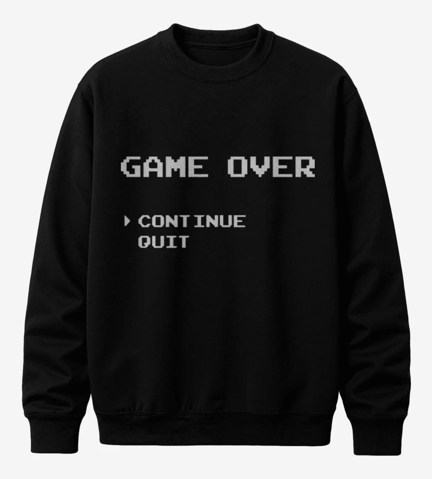 Poleron polo Negro de Game over