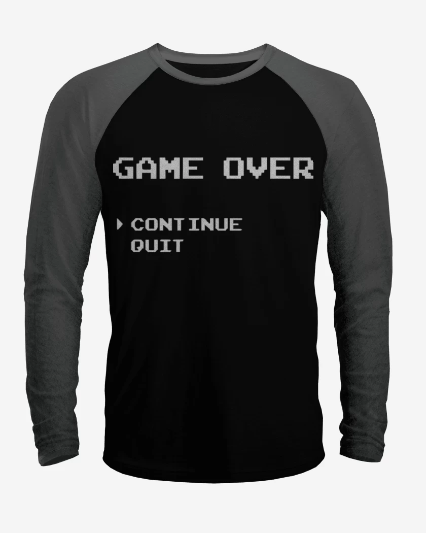 Polera Raglan Negro / Negro Heather de Game over