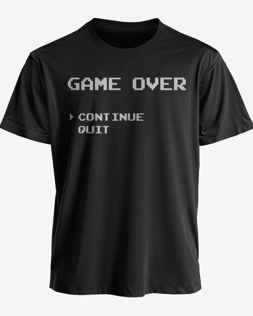 Polera premium Negro de Game over