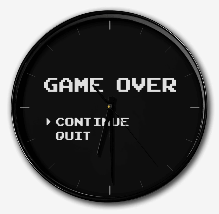 Reloj Negro de Game over