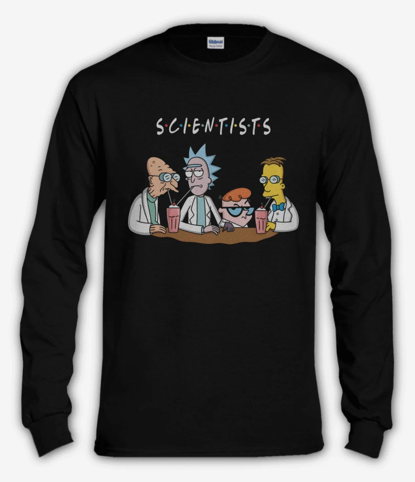 Polera manga larga Negro de Cientificos