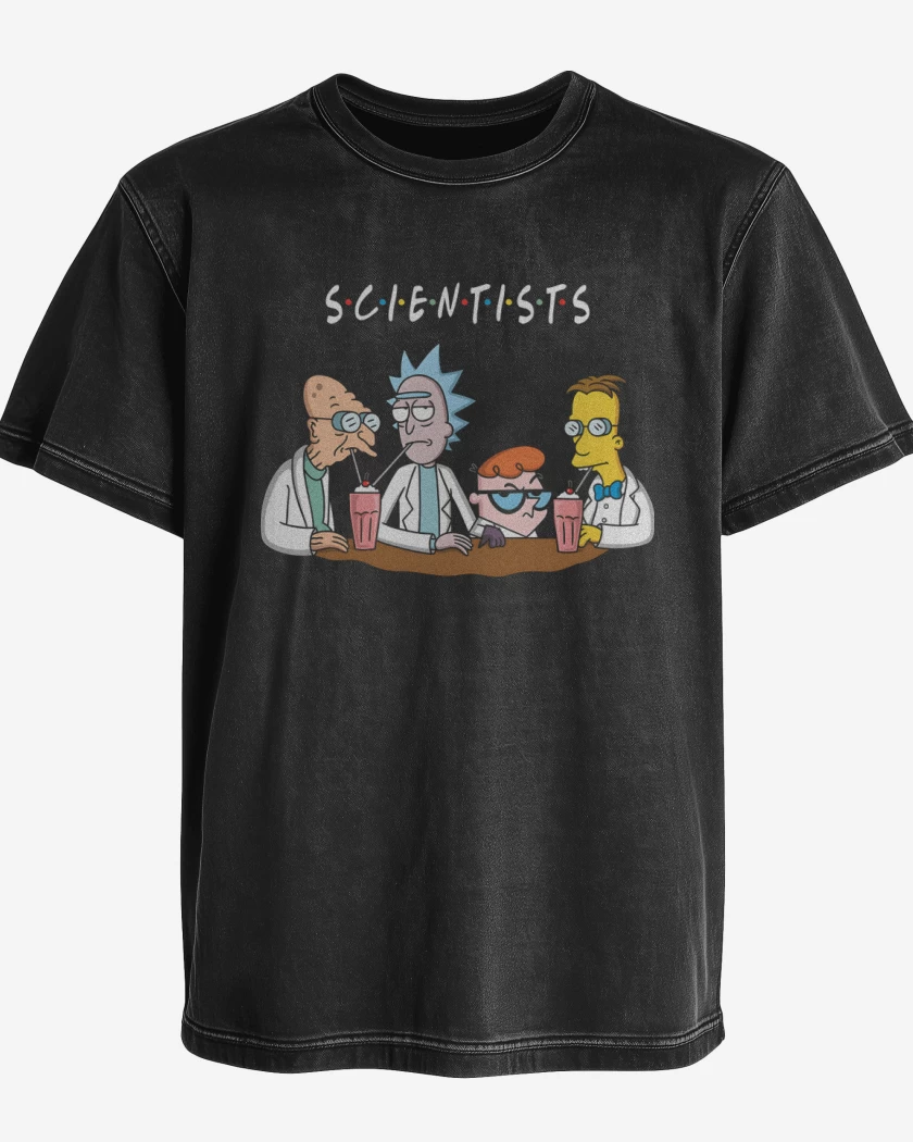 Polera desgastada Negro de Cientificos