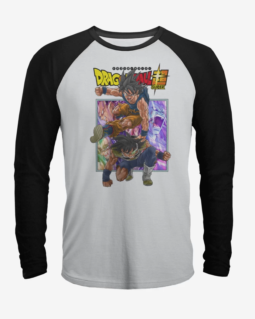 Polera Raglan Goku x Bardock