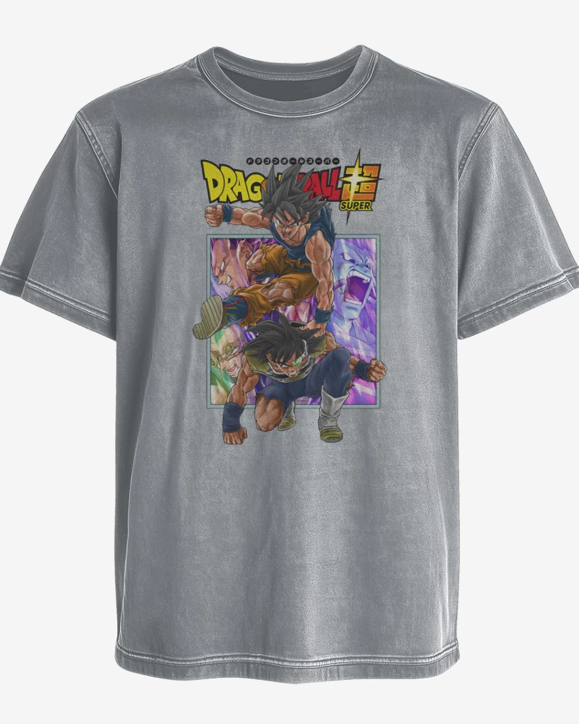 Polera desgastada Goku x Bardock
