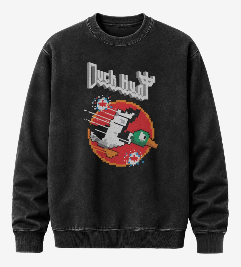 Poleron Polo Acid Wash Negro de Hunting for Vengeance