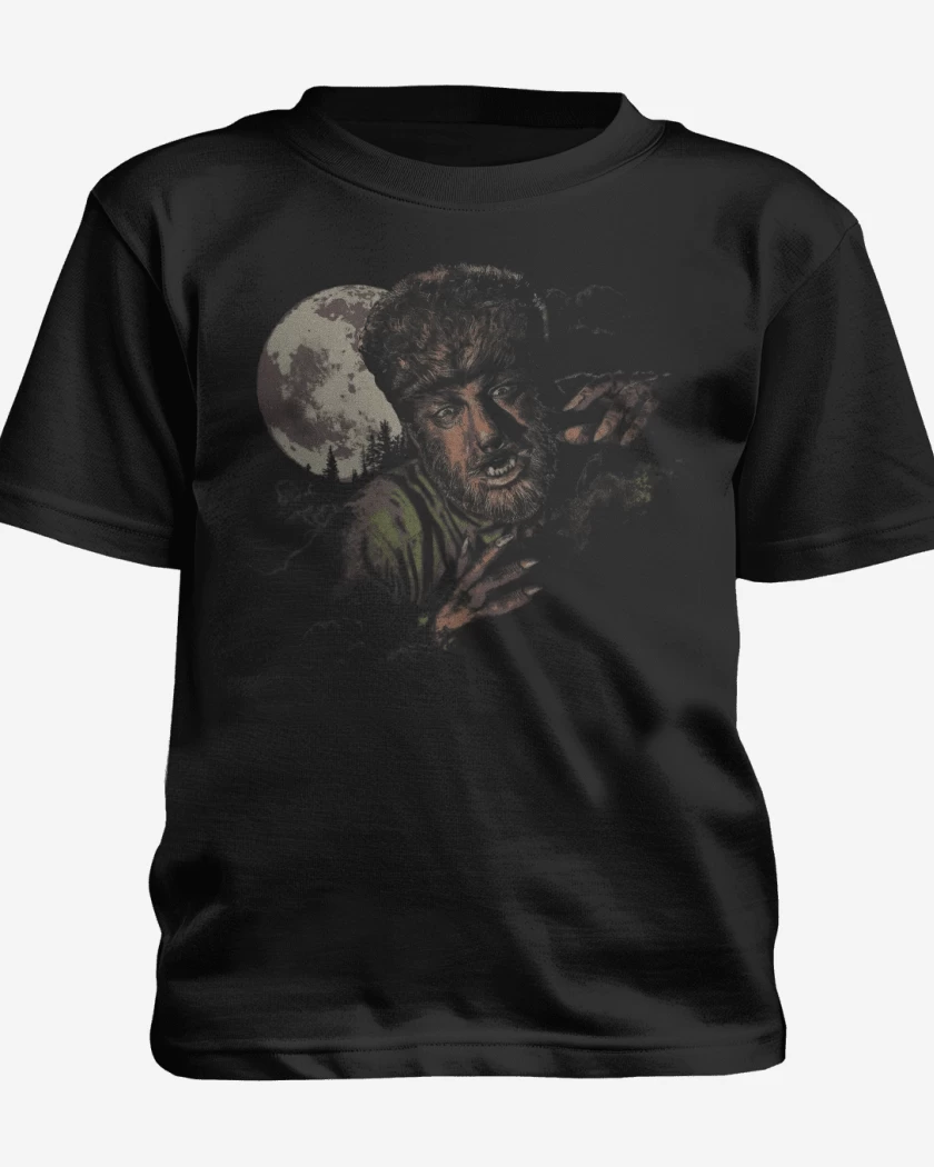 Polera de niño Negro de Hombre Lobo Classic