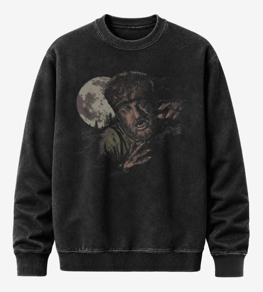 Poleron Polo Acid Wash Negro de Hombre Lobo Classic