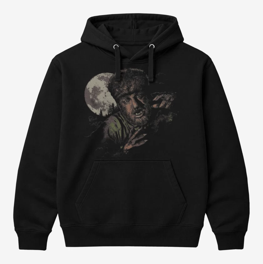 Polerón Canguro Negro de Hombre Lobo Classic