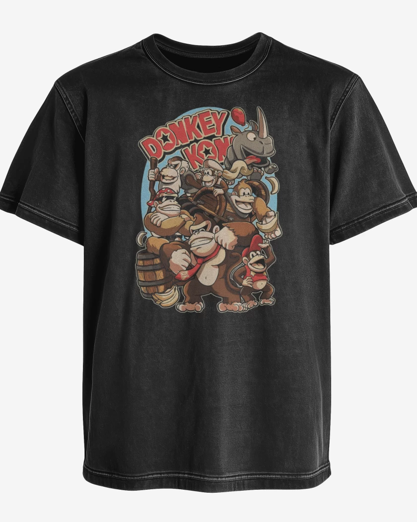 Polera desgastada Negro de Forever Donkey