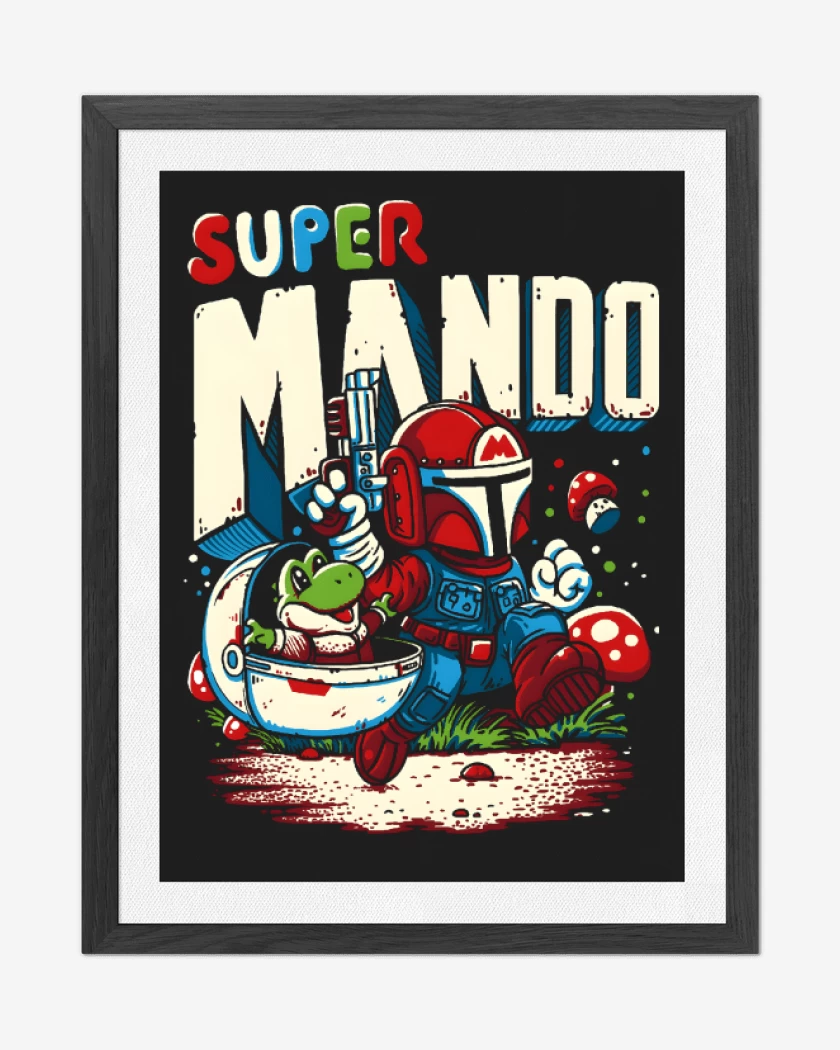 Cuadro decorativo Negro de Super Mando