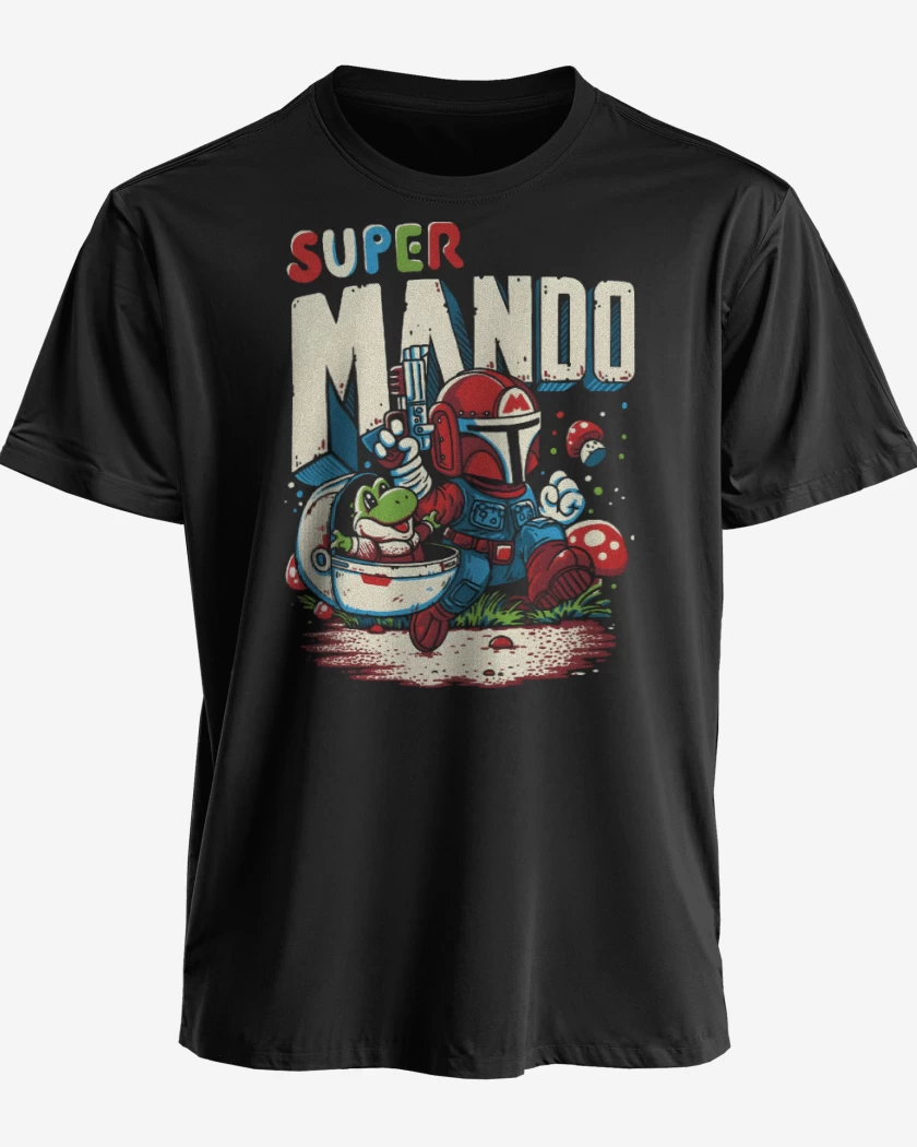 Polera premium Negro de Super Mando