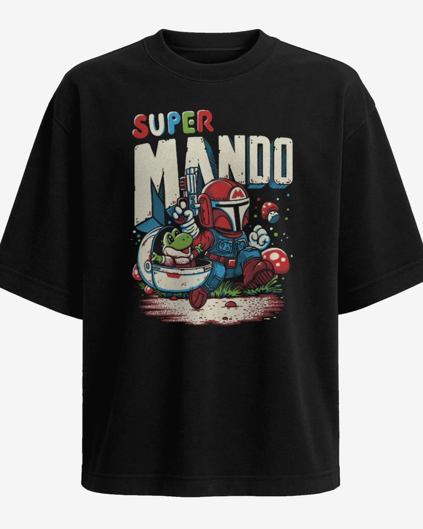 Polera Oversize Negro de Super Mando