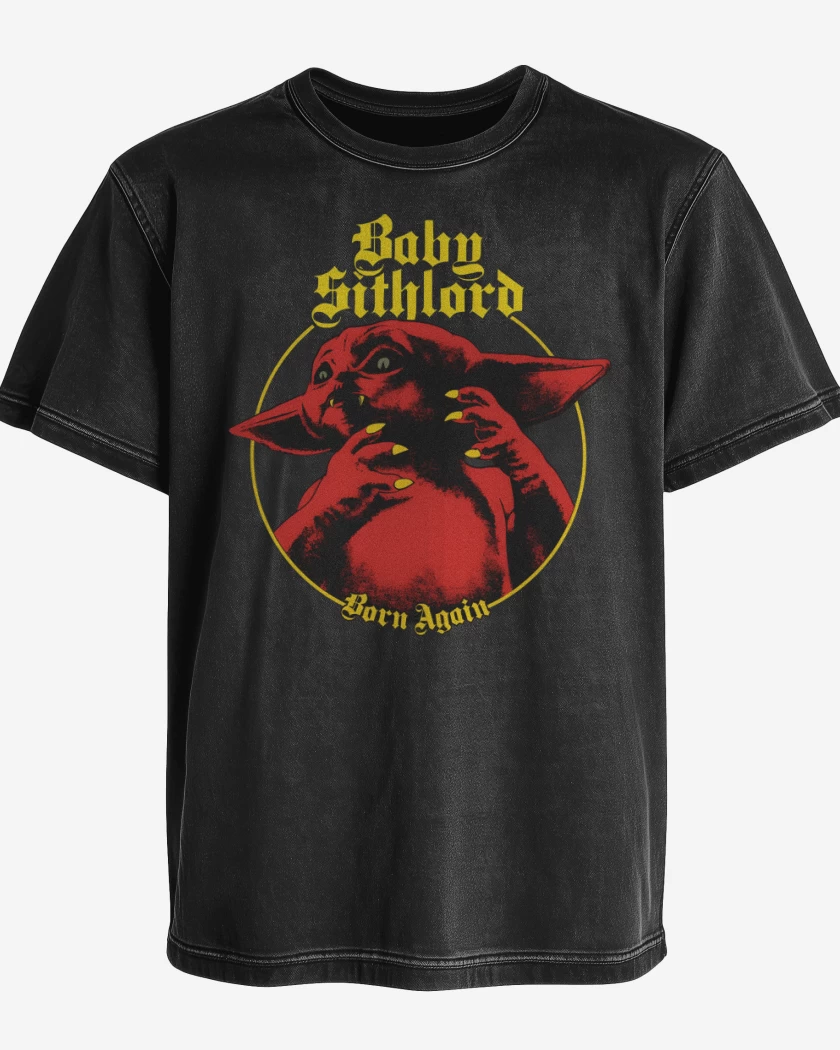 Polera desgastada Negro de Born Sithlord