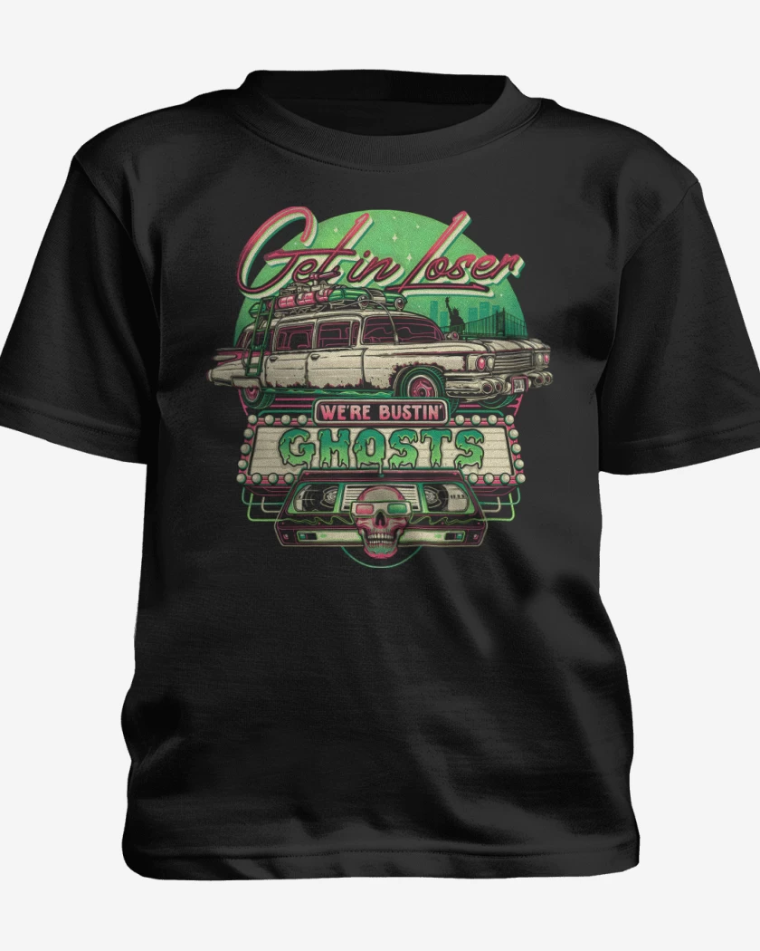 Polera de niño Negro de Atrapando Fantasmas