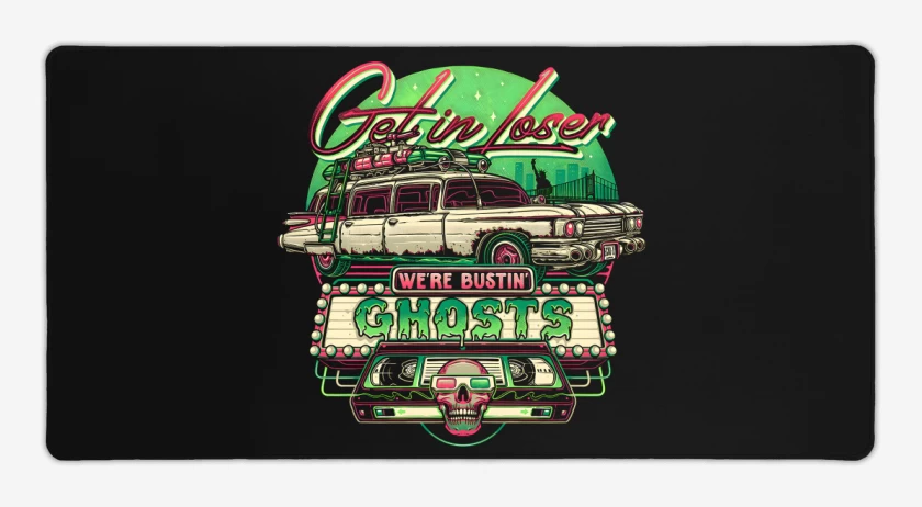 Mouse pad Gamer Negro de Atrapando Fantasmas