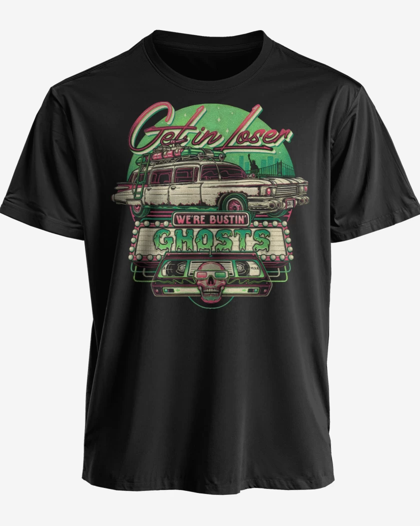 Polera premium Negro de Atrapando Fantasmas