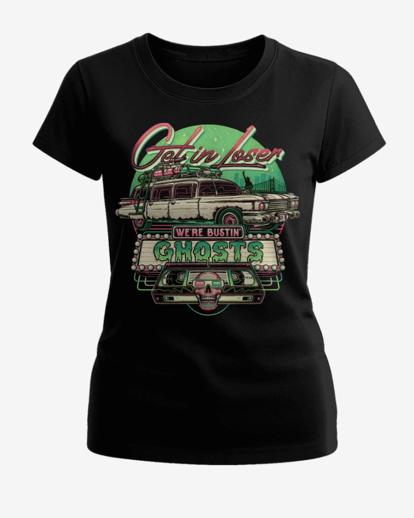 Polera de Mujer Negro de Atrapando Fantasmas