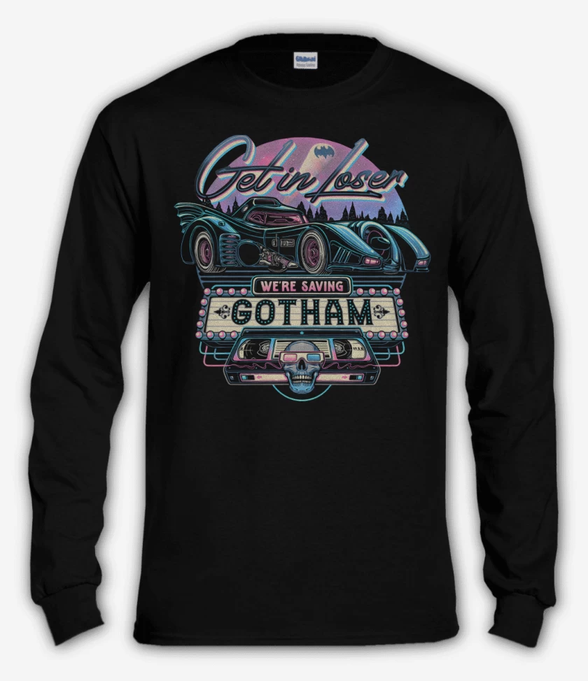 Polera manga larga Negro de Salvando Gotham