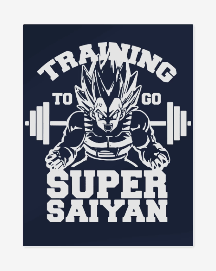 Print metalico Training to go super saiyan
