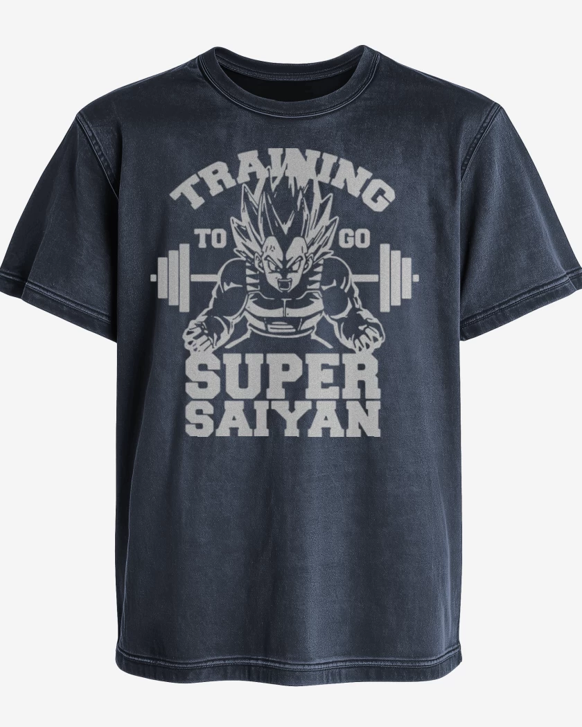 Polera desgastada Training to go super saiyan