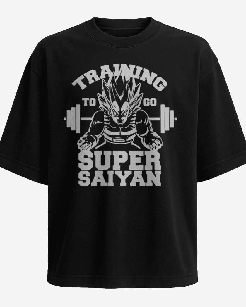 Polera Oversize Training to go super saiyan